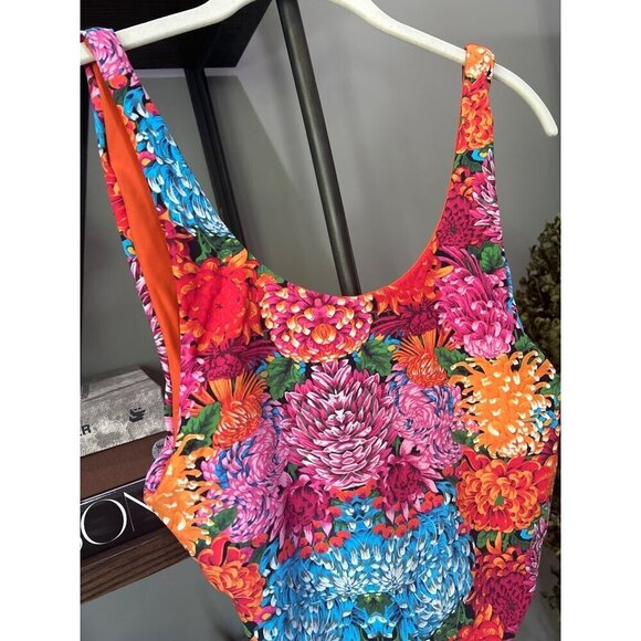 Free People x Reina Olga Funky Print Floral Cheeky One-Piece Swimsuit Womens Siz - Picture 5 of 10